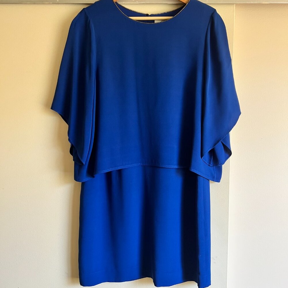 Halston Heritage royal blue cocktail dress